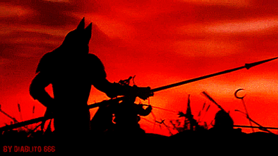 Gif animé gothique guerrier
